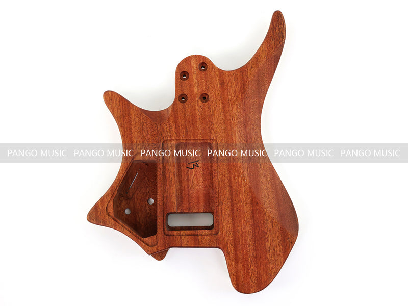 6 String Headless Solid Mahogany Electric Guitar Body with Satin Finish (YMB-032)