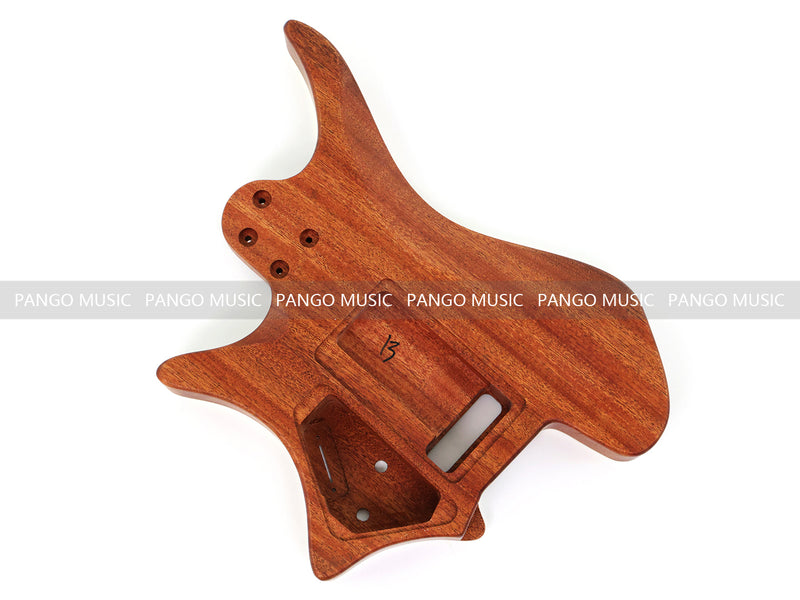 6 String Headless Solid Mahogany Electric Guitar Body with Satin Finish (YMB-032)
