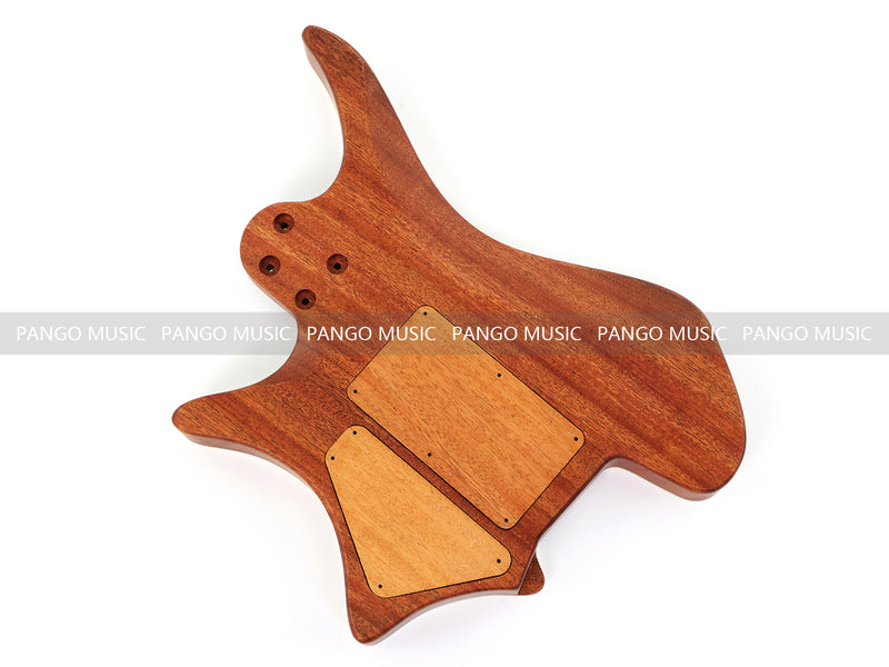 6 String Headless Solid Mahogany Electric Guitar Body with Satin Finish (YMB-032)