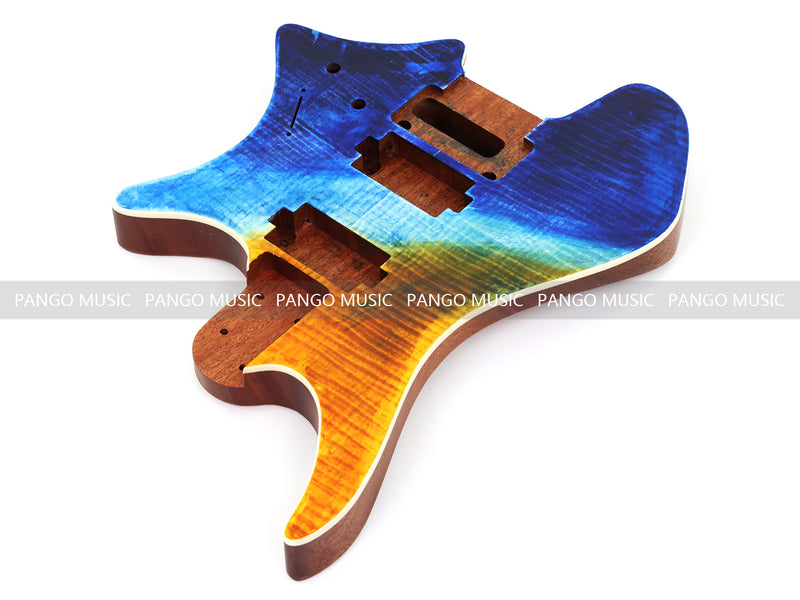 6 String Headless Solid Mahogany Electric Guitar Body with Satin Finish (YMB-032)