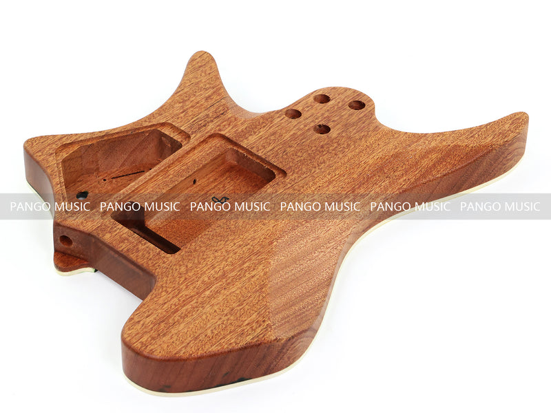 6 String Headless Solid Mahogany Electric Guitar Body with Satin Finish (YMB-033)