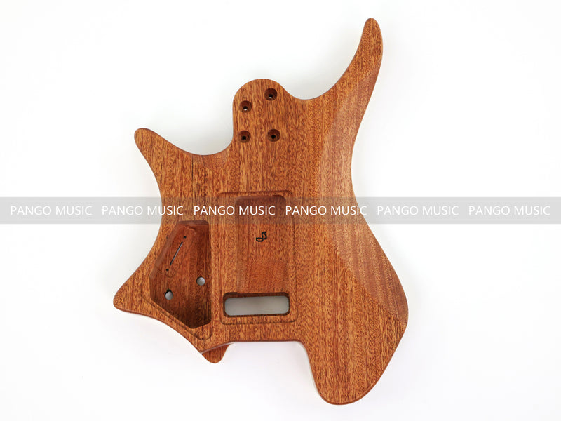 6 String Headless Solid Mahogany Electric Guitar Body with Satin Finish (YMB-033)