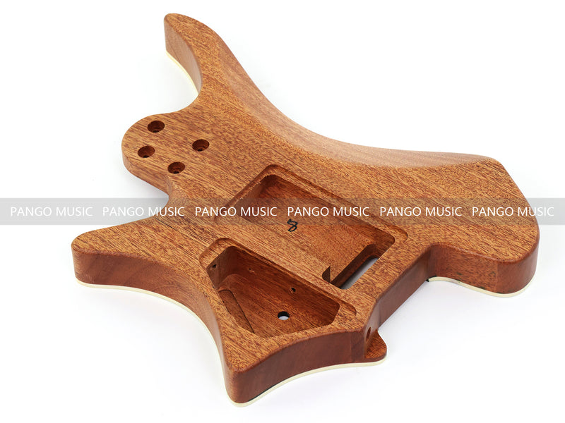 6 String Headless Solid Mahogany Electric Guitar Body with Satin Finish (YMB-033)