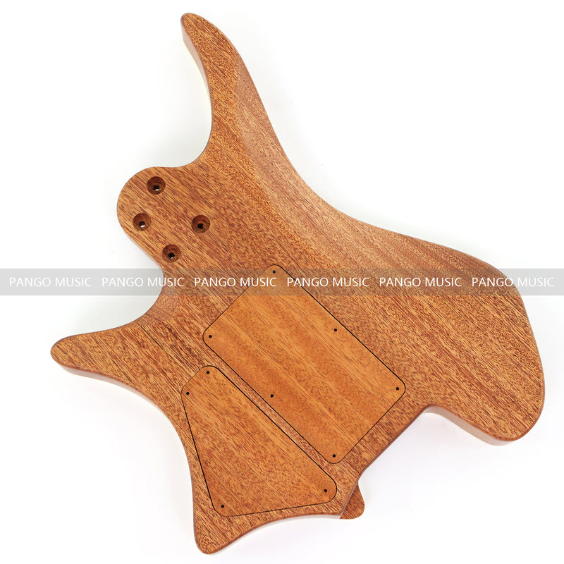 6 String Headless Solid Mahogany Electric Guitar Body with Satin Finish (YMB-033)