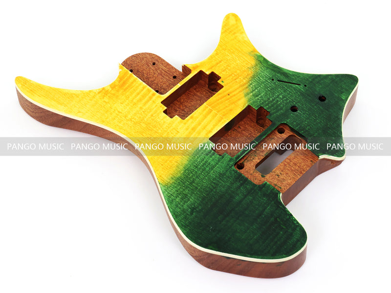 6 String Headless Solid Mahogany Electric Guitar Body with Satin Finish (YMB-033)