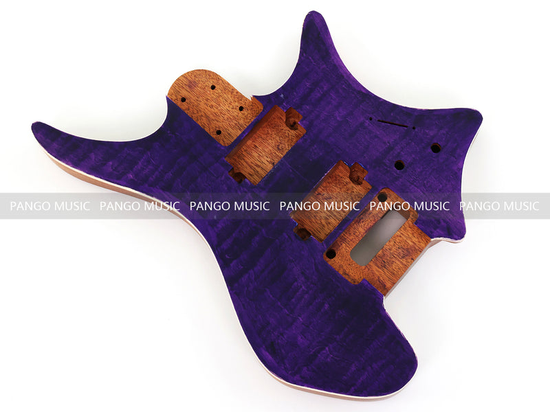 6 String Headless Solid Mahogany Electric Guitar Body with Satin Finish (YMB-035)