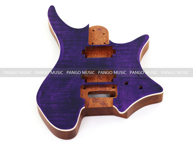 6 String Headless Solid Mahogany Electric Guitar Body with Satin Finish (YMB-035)