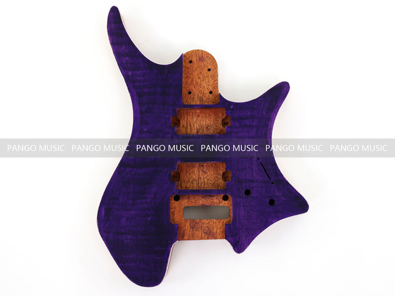 6 String Headless Solid Mahogany Electric Guitar Body with Satin Finish (YMB-035)