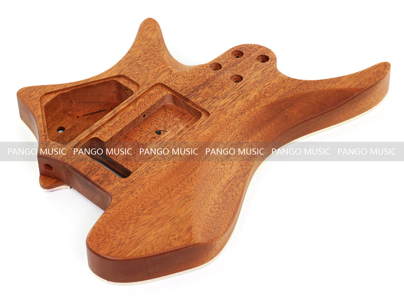 6 String Headless Solid Mahogany Electric Guitar Body with Satin Finish (YMB-035)