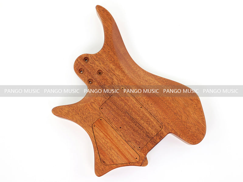 6 String Headless Solid Mahogany Electric Guitar Body with Satin Finish (YMB-035)