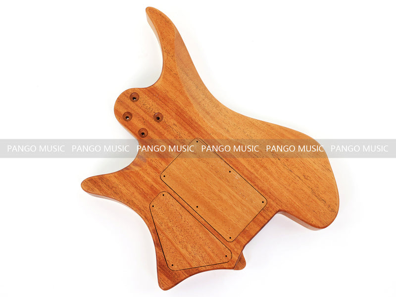 6 String Headless Solid Mahogany Electric Guitar Body with Satin Finish (YMB-036)
