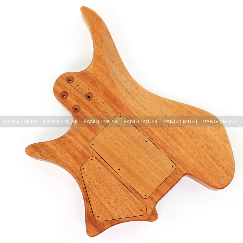 6 String Headless Solid Mahogany Electric Guitar Body with Satin Finish (YMB-036)