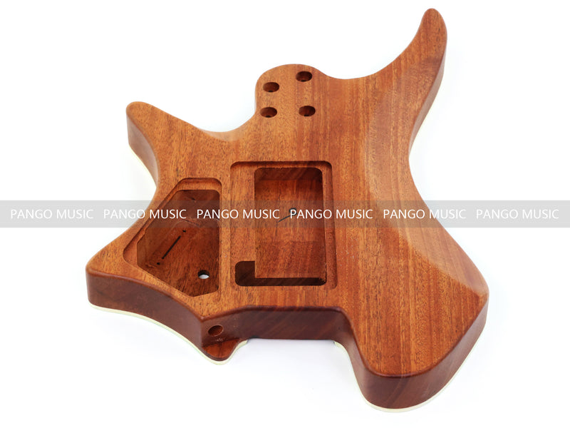 6 String Headless Solid Mahogany Electric Guitar Body with Satin Finish (YMB-037)