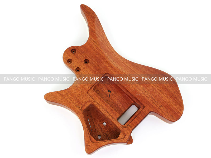 6 String Headless Solid Mahogany Electric Guitar Body with Satin Finish (YMB-037)
