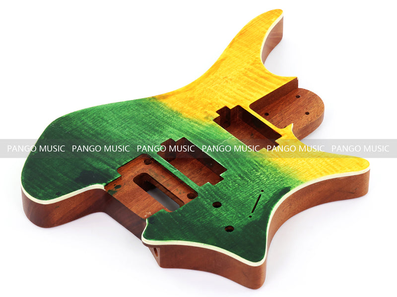 6 String Headless Solid Mahogany Electric Guitar Body with Satin Finish (YMB-037)