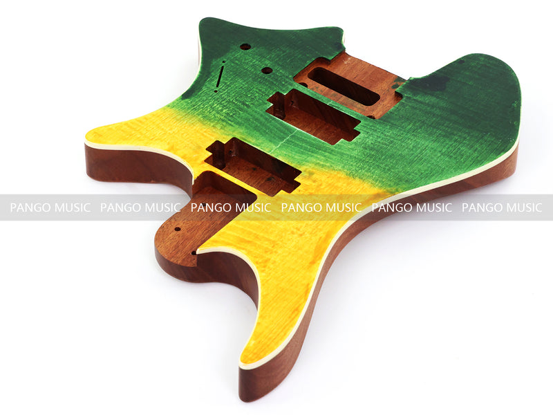 6 String Headless Solid Mahogany Electric Guitar Body with Satin Finish (YMB-037)