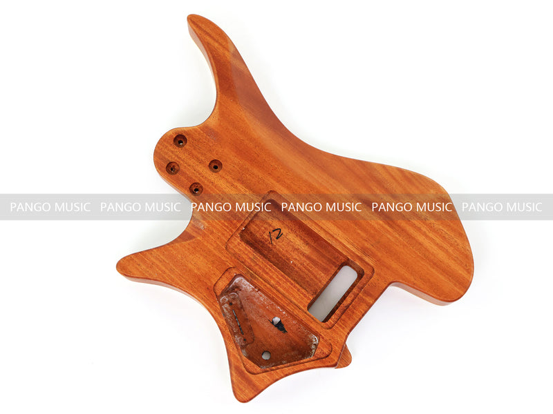 6 String Headless Solid Mahogany Electric Guitar Body with Satin Finish (YMB-038)