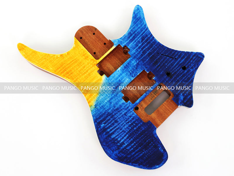 6 String Headless Solid Mahogany Electric Guitar Body with Satin Finish (YMB-038)