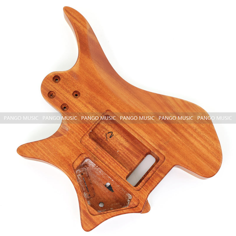 6 String Headless Solid Mahogany Electric Guitar Body with Satin Finish (YMB-038)