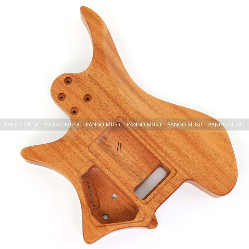 6 String Headless Solid Mahogany Electric Guitar Body with Satin Finish (YMB-039)