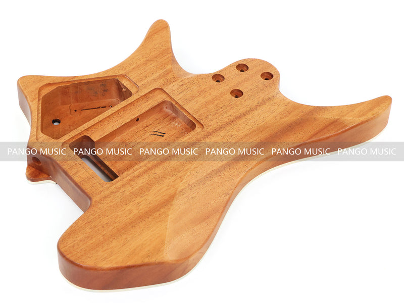 6 String Headless Solid Mahogany Electric Guitar Body with Satin Finish (YMB-039)