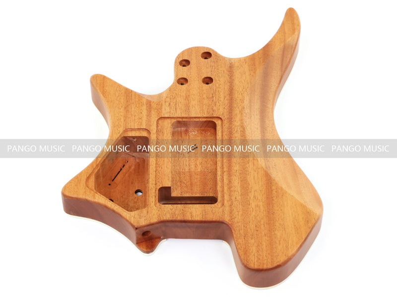 6 String Headless Solid Mahogany Electric Guitar Body with Satin Finish (YMB-039)