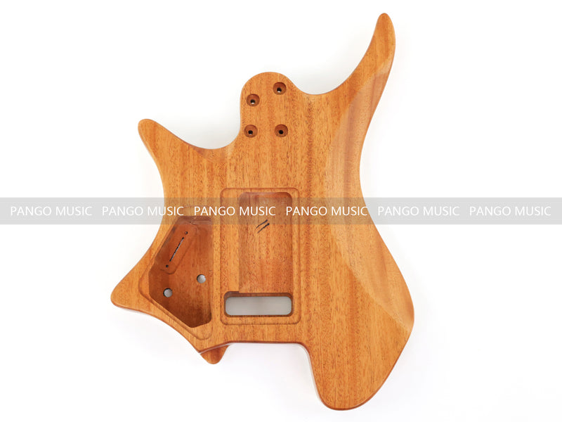 6 String Headless Solid Mahogany Electric Guitar Body with Satin Finish (YMB-039)