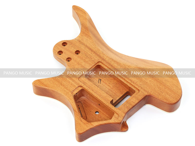 6 String Headless Solid Mahogany Electric Guitar Body with Satin Finish (YMB-039)