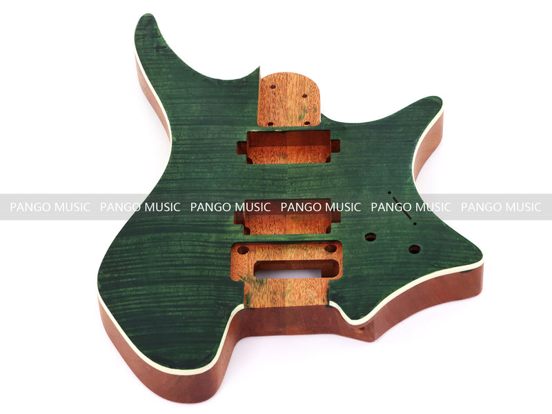 6 String Headless Solid Mahogany Electric Guitar Body with Satin Finish (YMB-051)