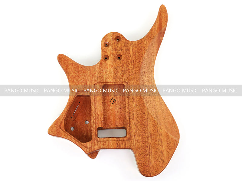 6 String Headless Solid Mahogany Electric Guitar Body with Satin Finish (YMB-051)