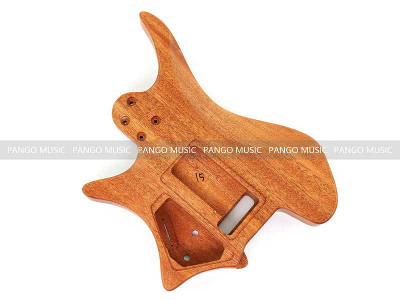 6 String Headless Solid Mahogany Electric Guitar Body with Satin Finish (YMB-051)