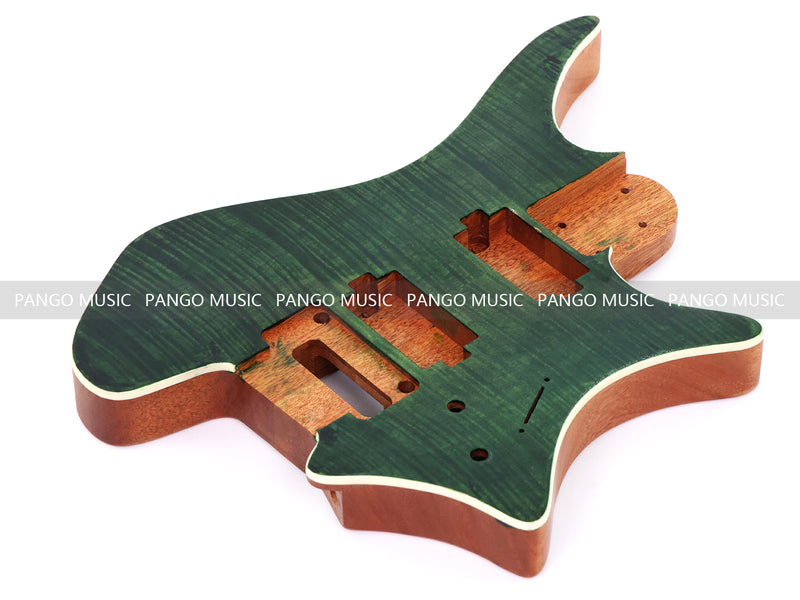 6 String Headless Solid Mahogany Electric Guitar Body with Satin Finish (YMB-051)