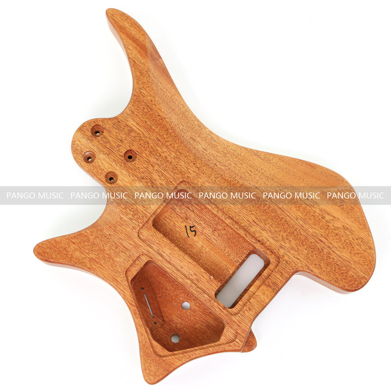 6 String Headless Solid Mahogany Electric Guitar Body with Satin Finish (YMB-051)