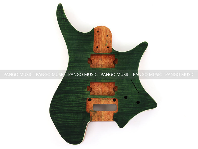 6 String Headless Solid Mahogany Electric Guitar Body with Satin Finish (YMB-051)