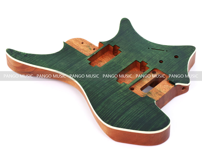 6 String Headless Solid Mahogany Electric Guitar Body with Satin Finish (YMB-051)