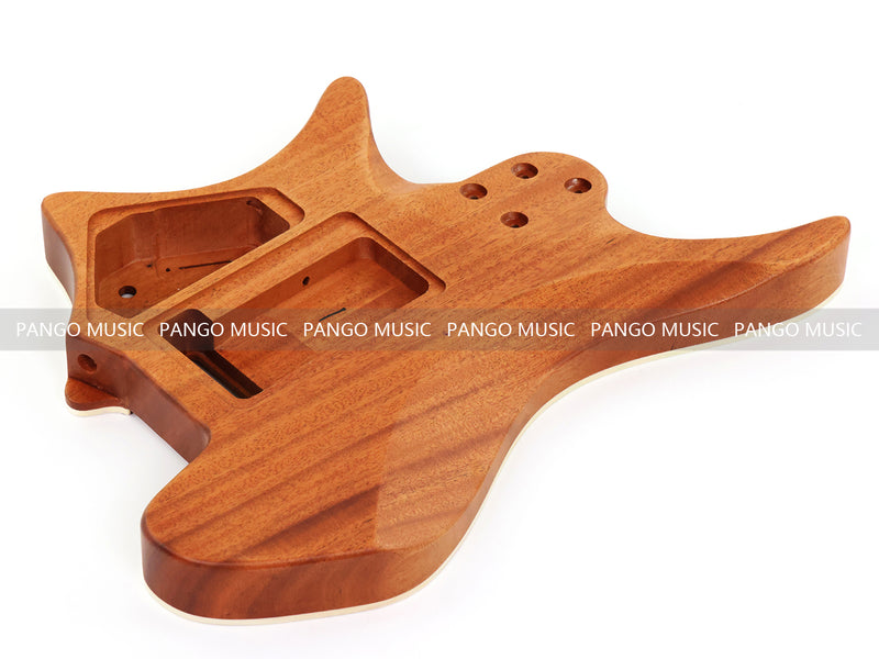 6 String Headless Solid Mahogany Electric Guitar Body with Satin Finish (YMB-052)