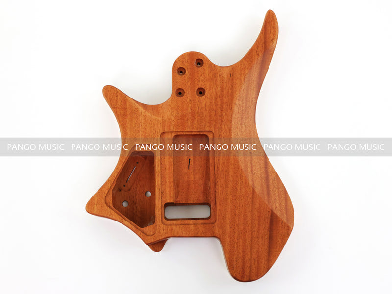 6 String Headless Solid Mahogany Electric Guitar Body with Satin Finish (YMB-052)