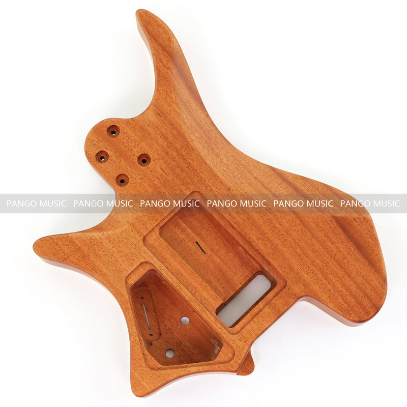 6 String Headless Solid Mahogany Electric Guitar Body with Satin Finish (YMB-052)