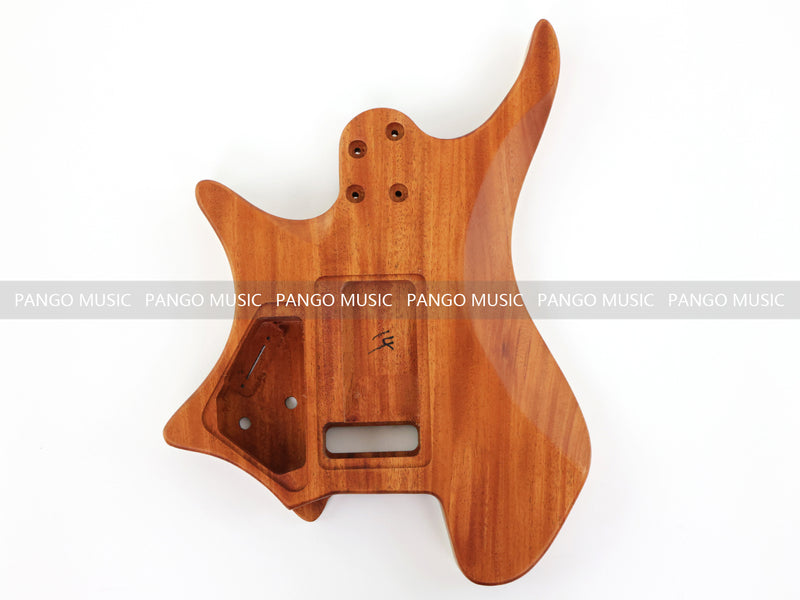 6 String Headless Solid Mahogany Electric Guitar Body with Satin Finish (YMB-053)