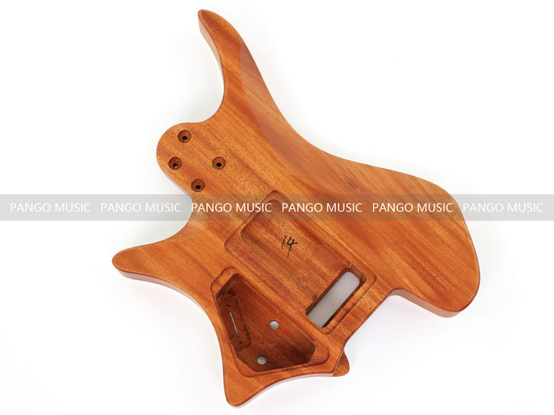 6 String Headless Solid Mahogany Electric Guitar Body with Satin Finish (YMB-053)