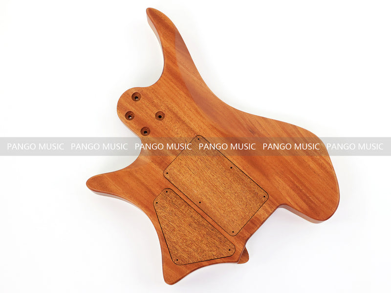 6 String Headless Solid Mahogany Electric Guitar Body with Satin Finish (YMB-053)
