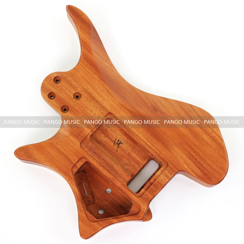 6 String Headless Solid Mahogany Electric Guitar Body with Satin Finish (YMB-053)