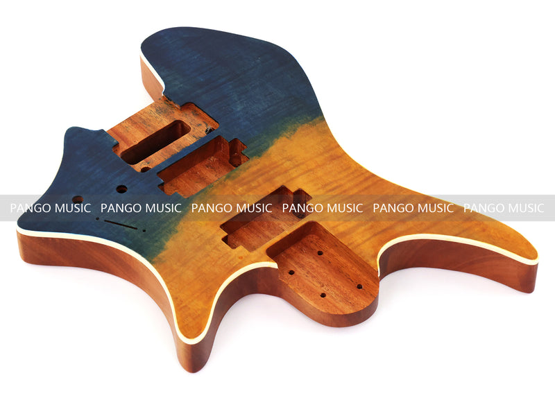 6 String Headless Solid Mahogany Electric Guitar Body with Satin Finish (YMB-053)