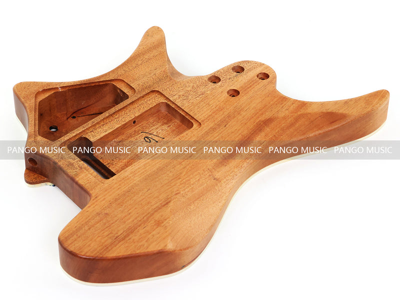 6 String Headless Solid Mahogany Electric Guitar Body with Satin Finish (YMB-056)