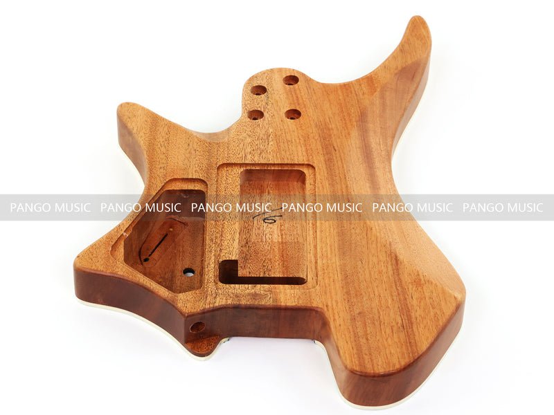 6 String Headless Solid Mahogany Electric Guitar Body with Satin Finish (YMB-056)