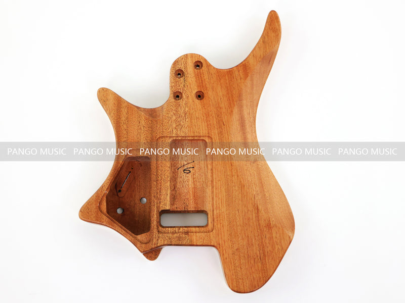 6 String Headless Solid Mahogany Electric Guitar Body with Satin Finish (YMB-056)