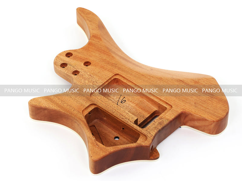 6 String Headless Solid Mahogany Electric Guitar Body with Satin Finish (YMB-056)