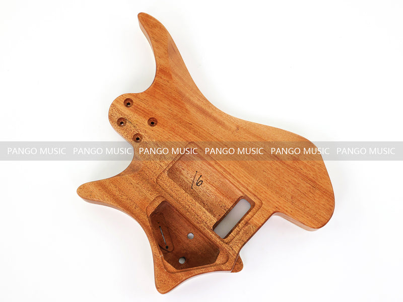6 String Headless Solid Mahogany Electric Guitar Body with Satin Finish (YMB-056)