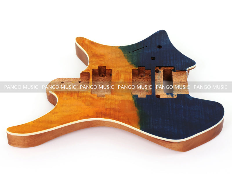 6 String Headless Solid Mahogany Electric Guitar Body with Satin Finish (YMB-056)