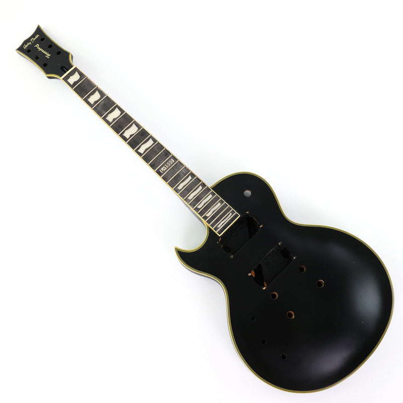 6 String Left-handed LP Style DIY Electric Guitar Kit with Matte Black Finish (RTA-004)